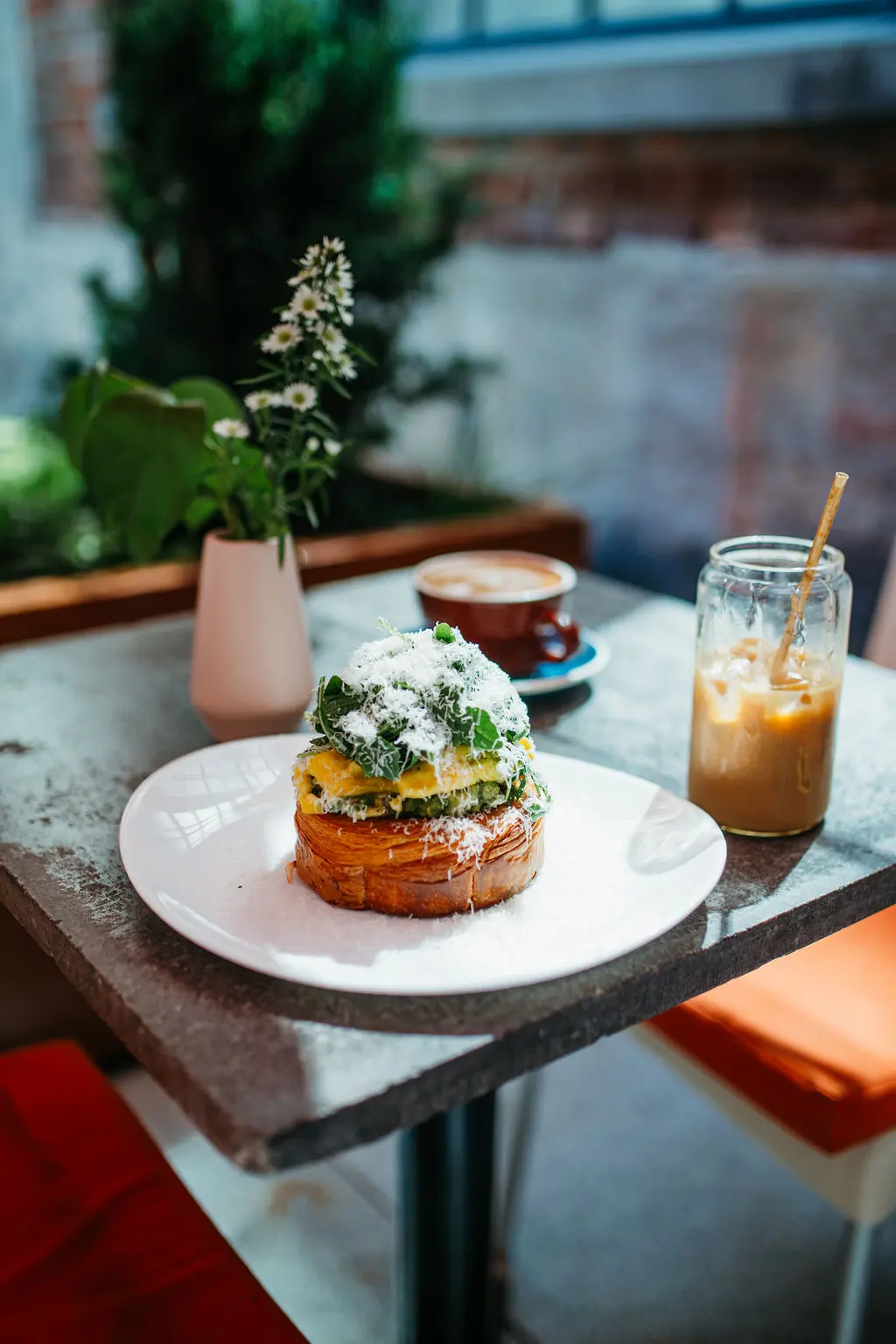 A colourful brunch plate served at Café Paper Hill